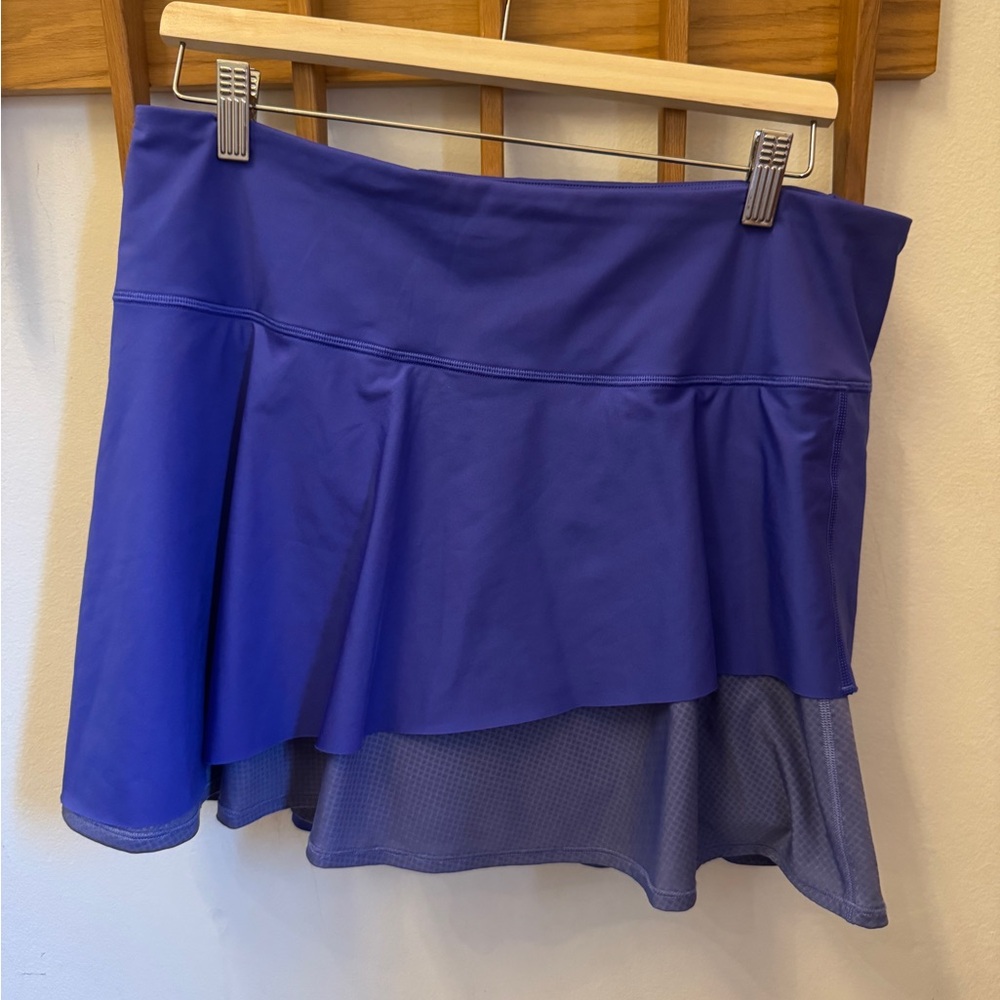 Athleta Ace Mesh Skort, purple, size large.